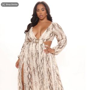 NEW SHELBY SNAKE PRINT MAXI DRESS